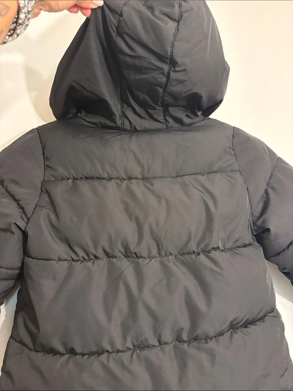 Swiss tech Kids Black Hooded Puffer Jacket
